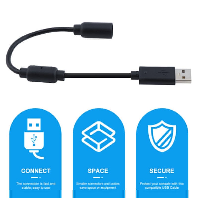 CfoPiryx Breakaway Wired Game Controller Stable for Xbox 360, Adapter Controller USB Breakaway Cable, 25cm - Image 2